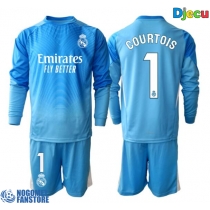 Real Madrid Thibaut Courtois #1 Golmanski Domaci Dres za djecu 2025-26 Dugi Rukav (+ Kratke hlače)